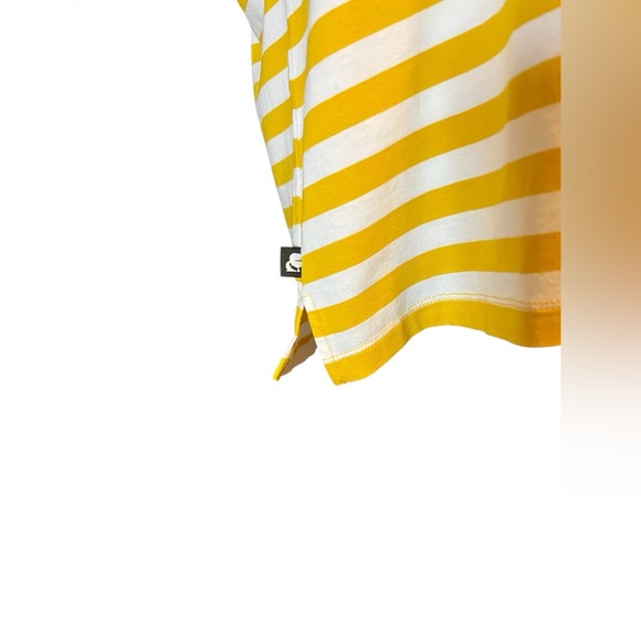 🆕 💛 NWT KARL LAGERFELD Paris Yellow White Stripe Balloon Sleeve T | Women’s XL - Picture 7 of 11